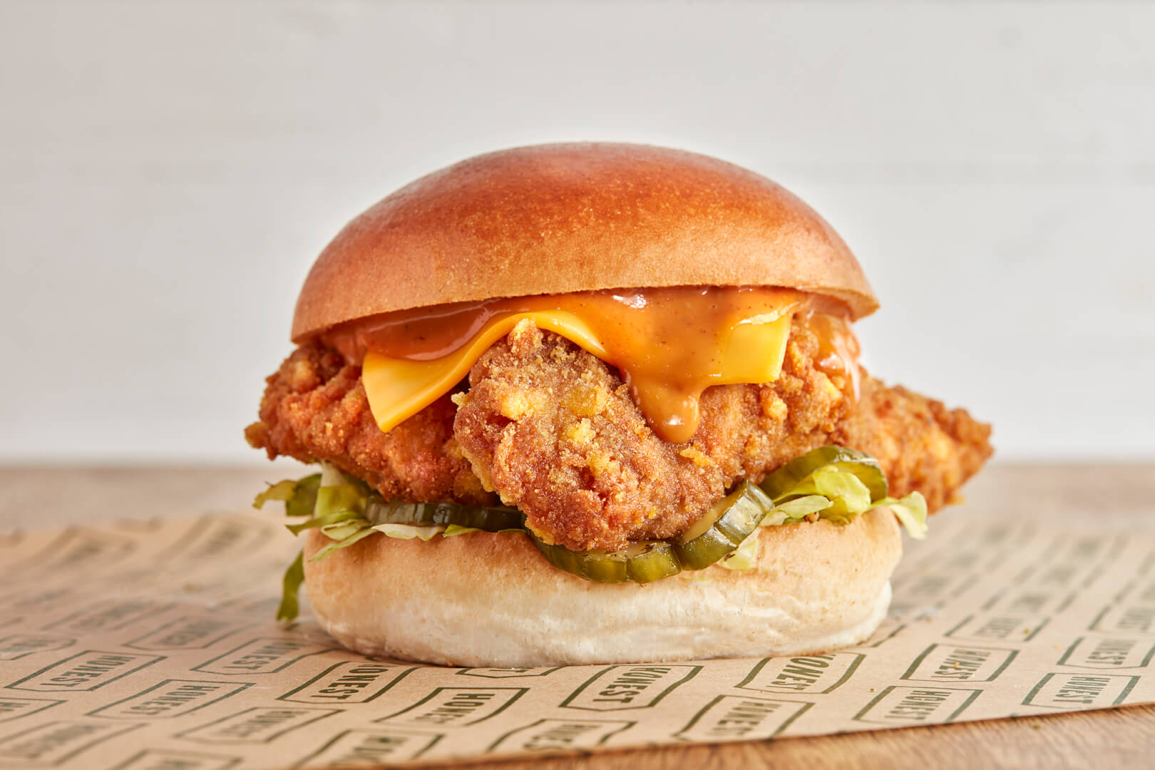 Tender Stack fried chicken burger